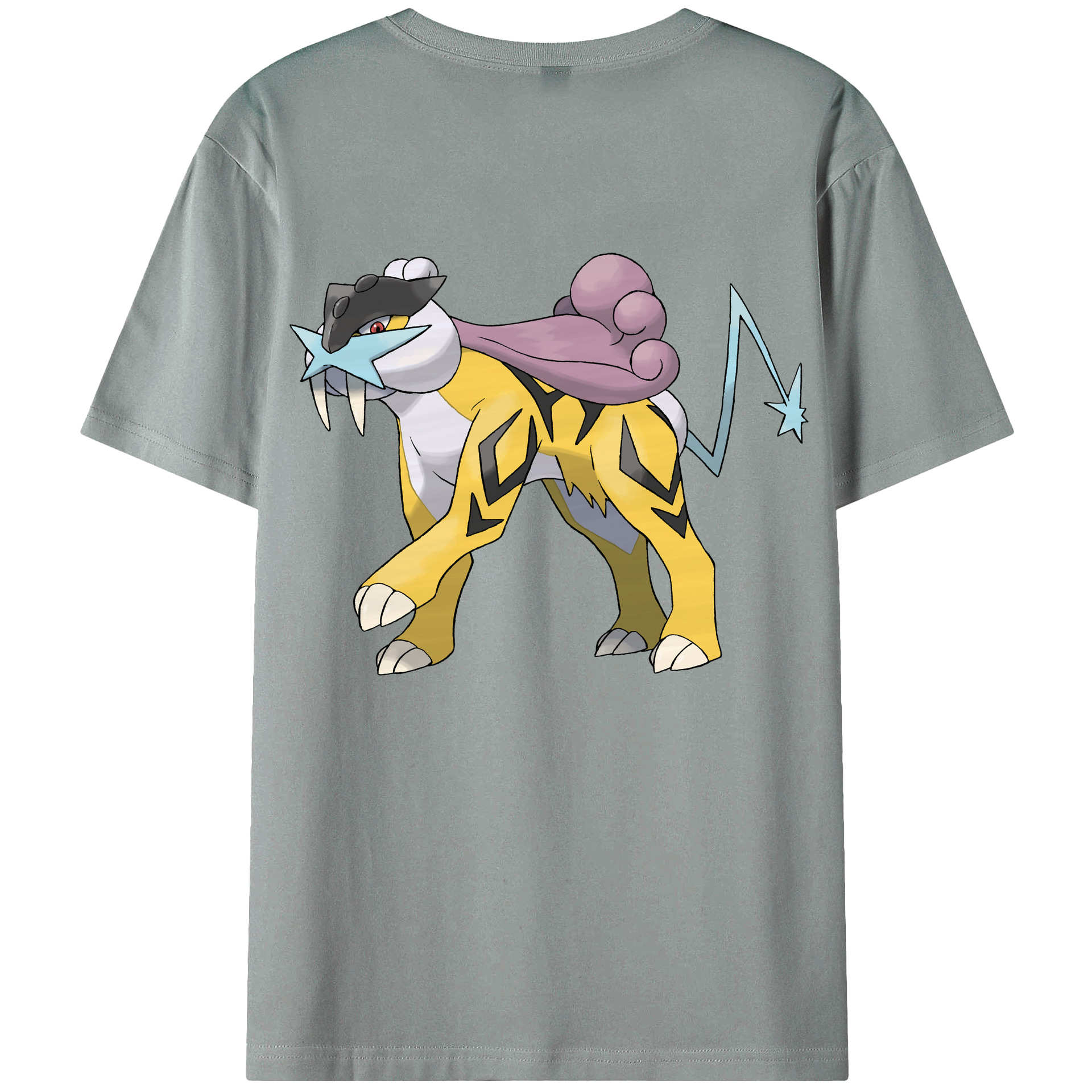 （画像用） ポケットモンスター Pokémon 綿100％ メンズ半袖Tシャツ（バックプリント） 通気性